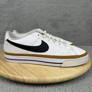 Nike Court Legacy Next Nature Womens Size 10 White Desert Ochre Leather Shoes